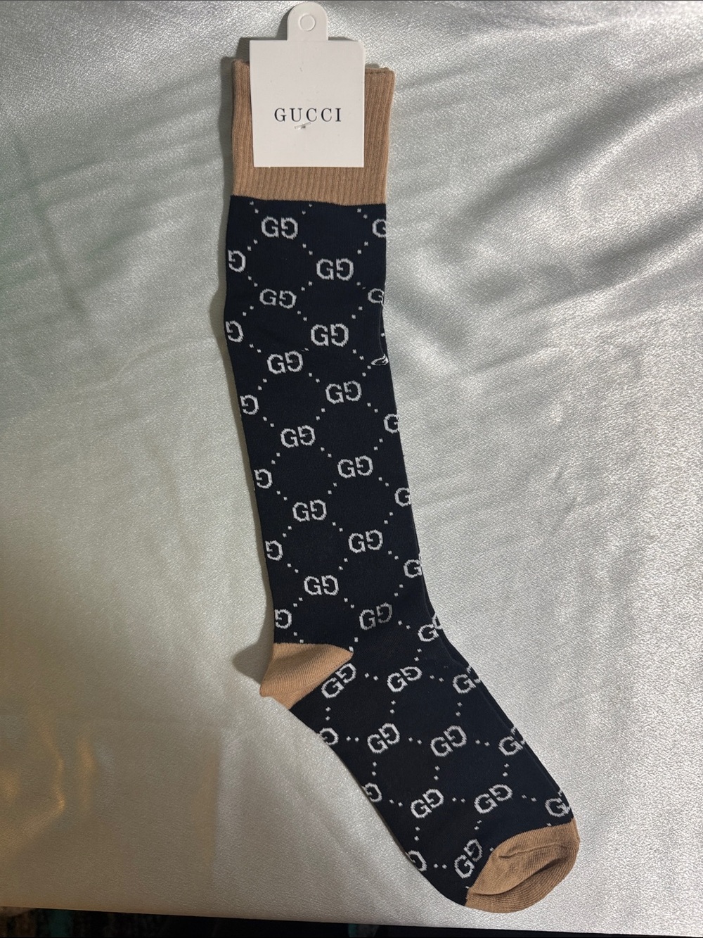 Gucci Black & Tan GG Monogram Socks🔥New!